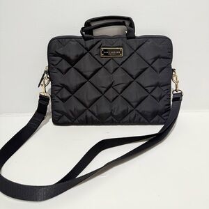 NWT Marc Jacobs quilted black laptop case crossbody